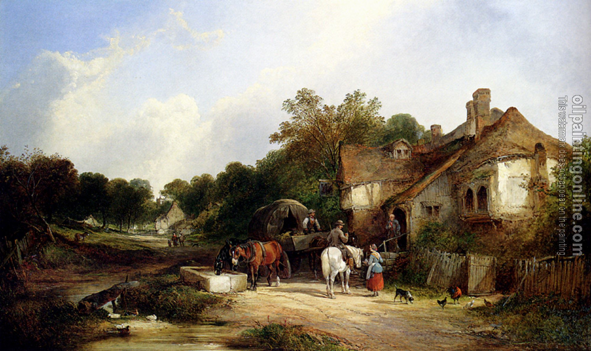 William Shayer, Snr - The Road Side Inn Somerset